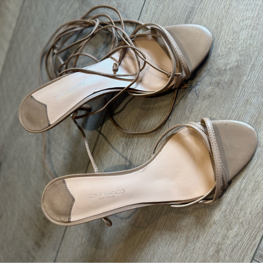 Tony Bianco Nude Strappy Sandals